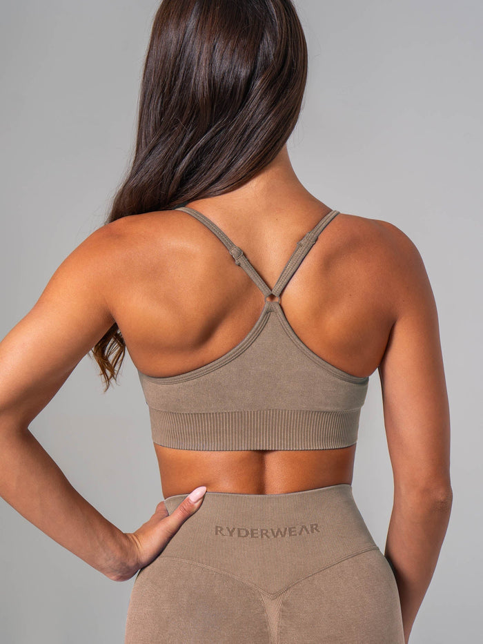Stonewash Seamless Sports Bra - Chai Clothing Ryderwear