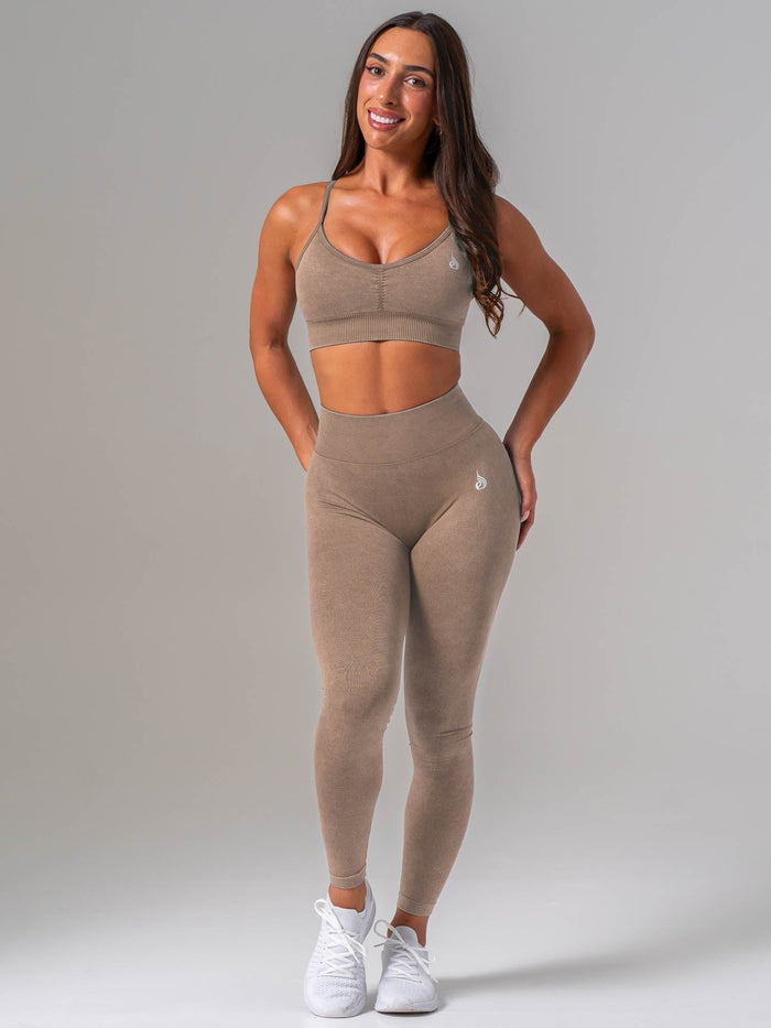 Stonewash Seamless Sports Bra - Chai Clothing Ryderwear