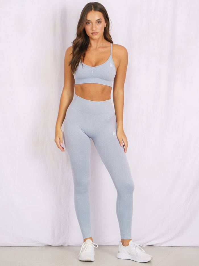 Stonewash Seamless Sports Bra - Dusty Blue Stonewash Clothing Ryderwear
