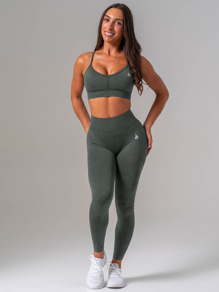 Stonewash Seamless Sports Bra - Evergreen Clothing Ryderwear