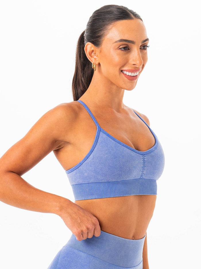 Stonewash Seamless Sports Bra - Indigo Stonewash Clothing Ryderwear