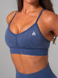Stonewash Seamless Sports Bra - Navy Stonewash Clothing Ryderwear
