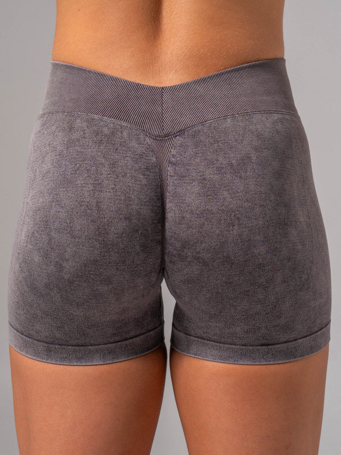 Stonewash Seamless V Back Shorts - Cocoa Clothing Ryderwear