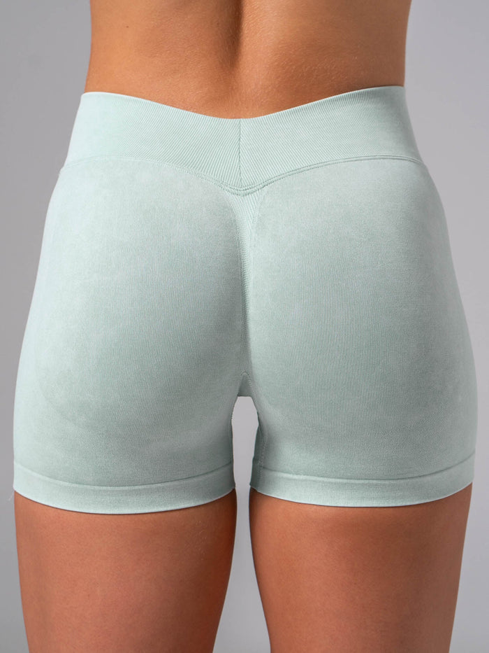 Stonewash Seamless V Back Shorts - Mint Clothing Ryderwear