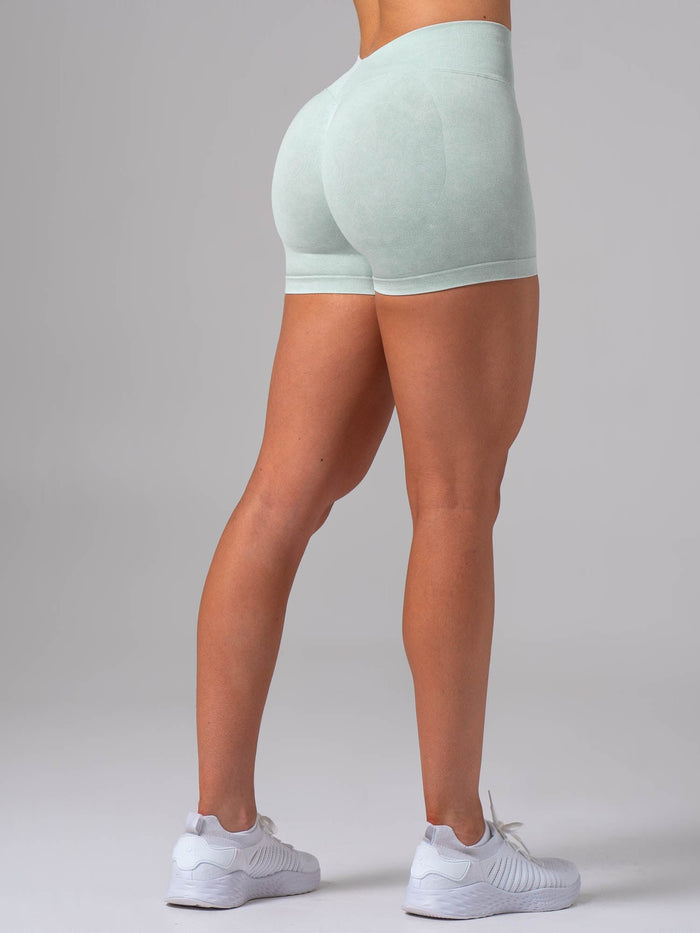 Stonewash Seamless V Back Shorts - Mint Clothing Ryderwear