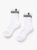 Stripe Crew Socks - White Accessories Ryderwear