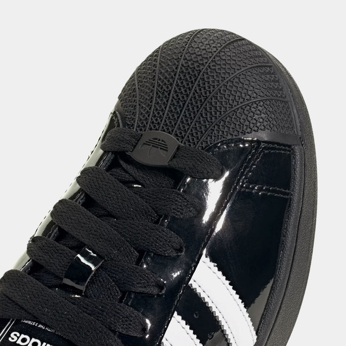 Superstar II Patent Leather Mens Lifestyle Shoes (Black/White/Black)