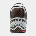 Tear Away Checkered Mens Backpack (Cream/Brown)
