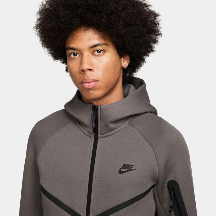 Tech Fleece Windrunner Full Zip Mens Jacket (Cave Stone/Black)