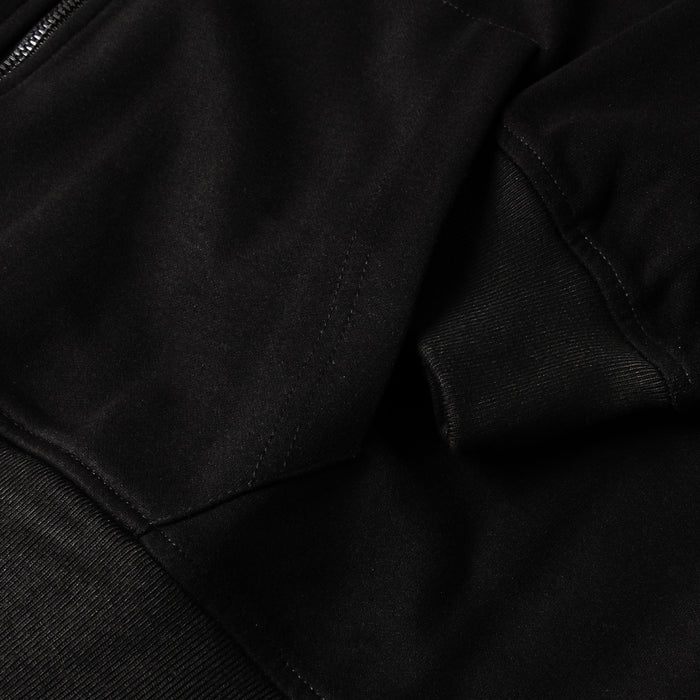 Tech Full Zip Up Mens Hoodie (Black)