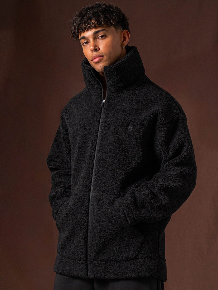 Teddy Jacket - Black Clothing Ryderwear