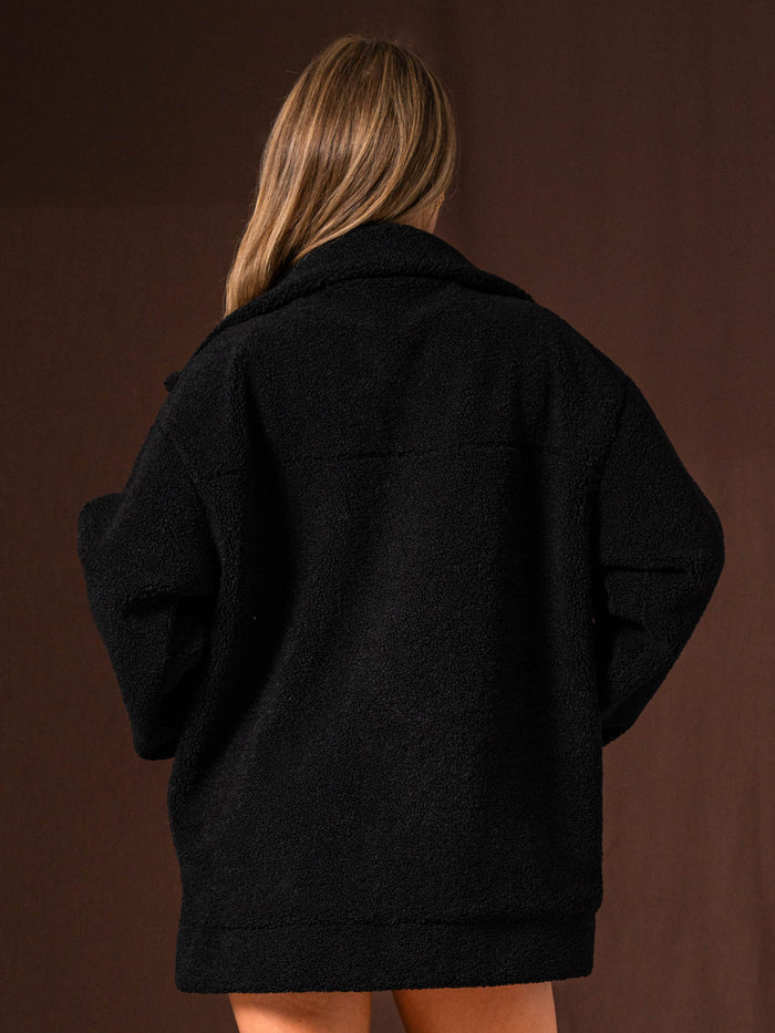 Teddy Jacket - Black Clothing Ryderwear