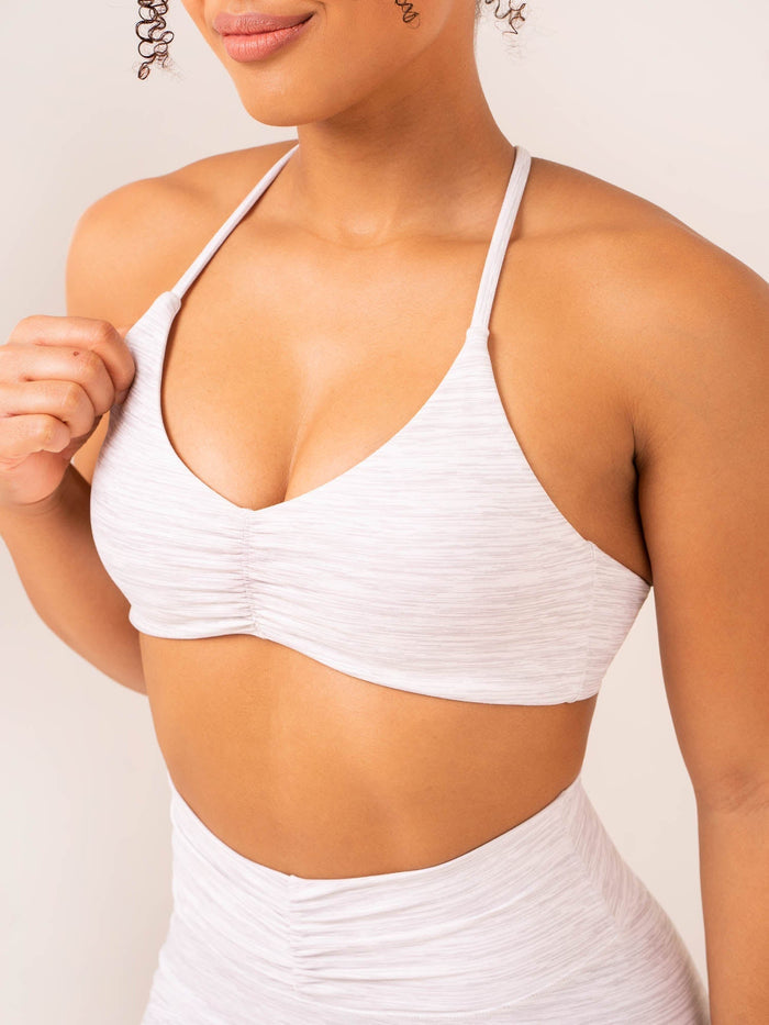 Tempo Sports Bra - Snow Grey Marl Clothing Ryderwear