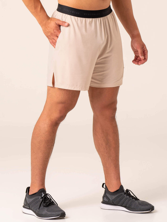 Terrain Mesh Gym Shorts - Chalk Clothing Ryderwear