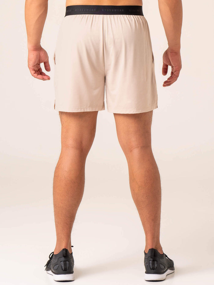 Terrain Mesh Gym Shorts - Chalk Clothing Ryderwear