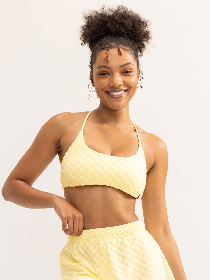 Terry Towelling Sports Crop - Lemon Clothing Ryderwear