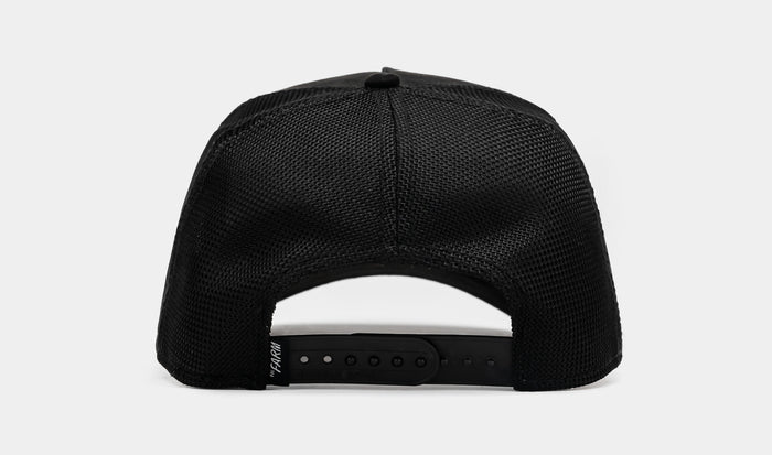 The Suede Spider Trucker Mens Hat (Black/Black)