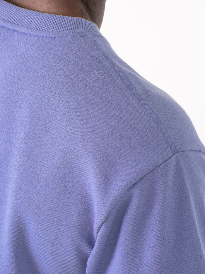 Throwback Fleece Oversized T-Shirt - Indigo Blue Clothing Ryderwear