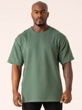 Throwback Oversized Fleece T-Shirt - Fern Green Clothing Ryderwear