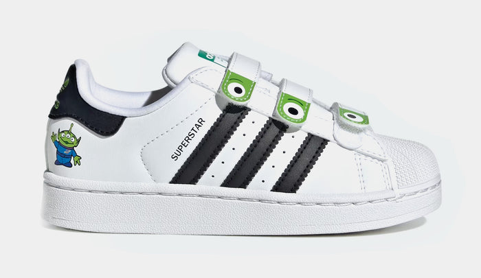 Toy Story Alien Superstar II Preschool Lifestyle Shoes (Cloud White/Core Black/Semi Solar Green)
