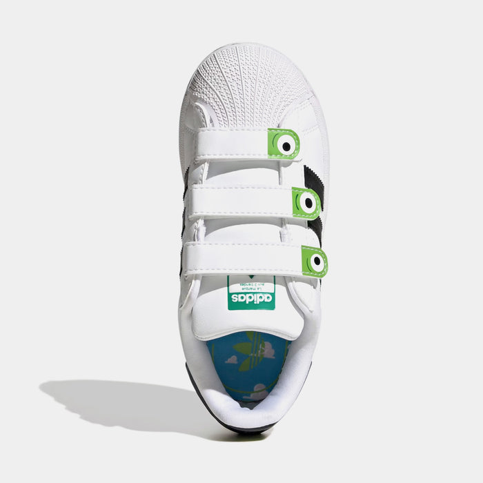 Toy Story Alien Superstar II Preschool Lifestyle Shoes (Cloud White/Core Black/Semi Solar Green)