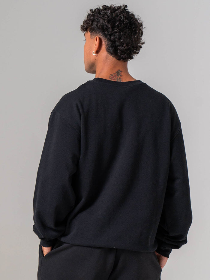 Unisex Crewneck - Black Clothing Ryderwear