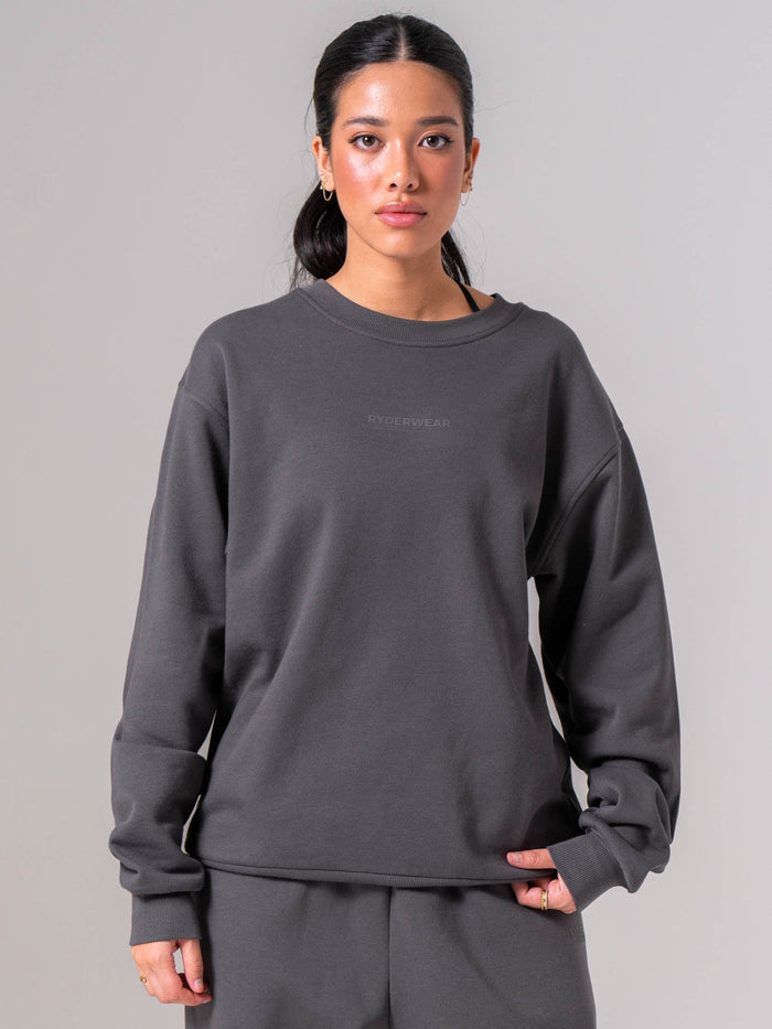 Unisex Crewneck - Charcoal Clothing Ryderwear