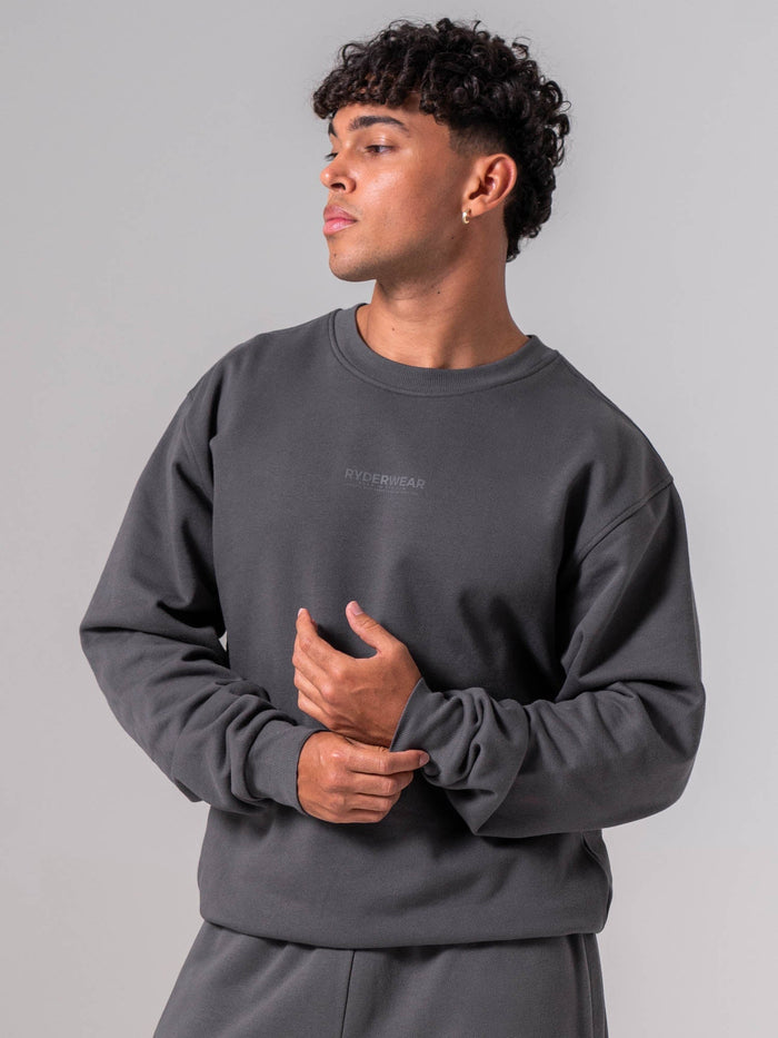 Unisex Crewneck - Charcoal Clothing Ryderwear