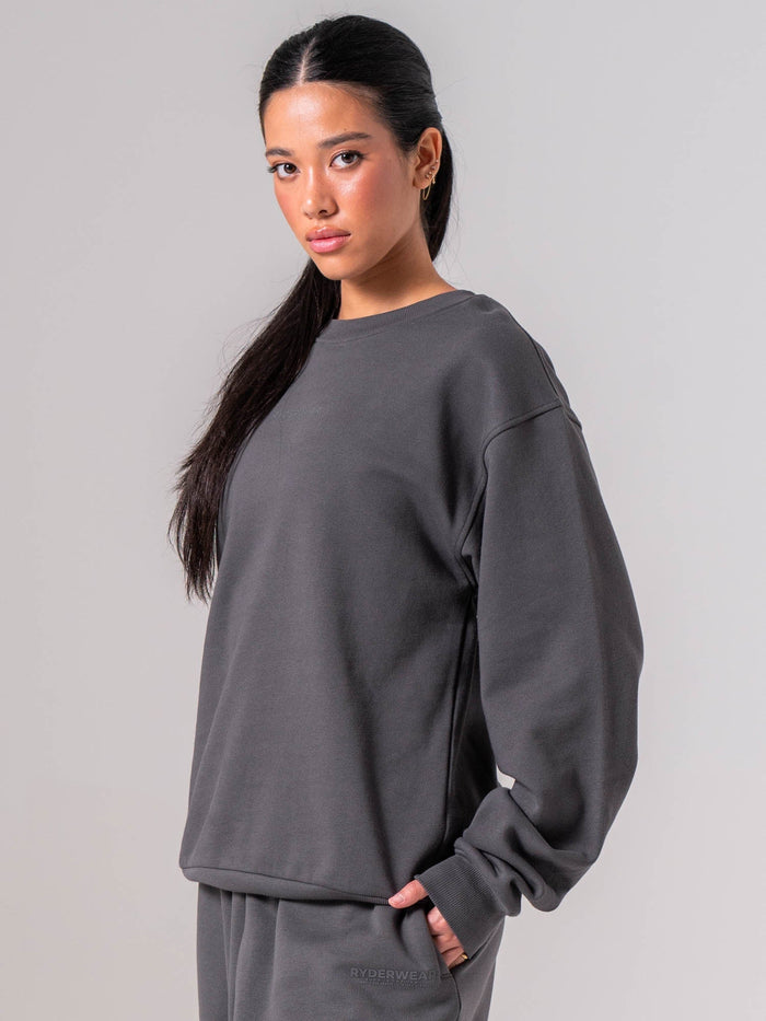 Unisex Crewneck - Charcoal Clothing Ryderwear