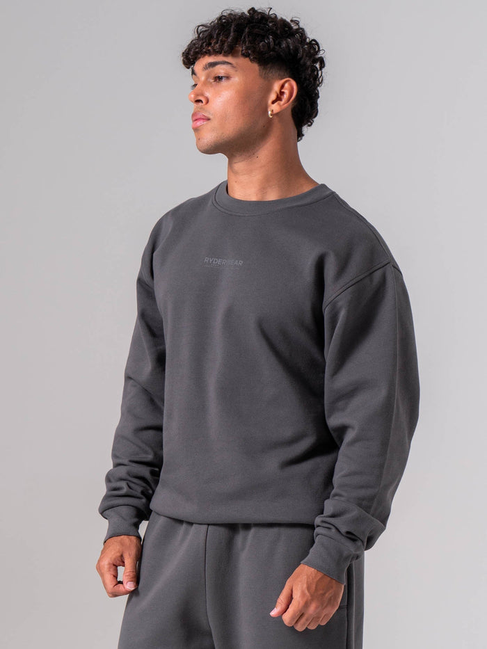 Unisex Crewneck - Charcoal Clothing Ryderwear
