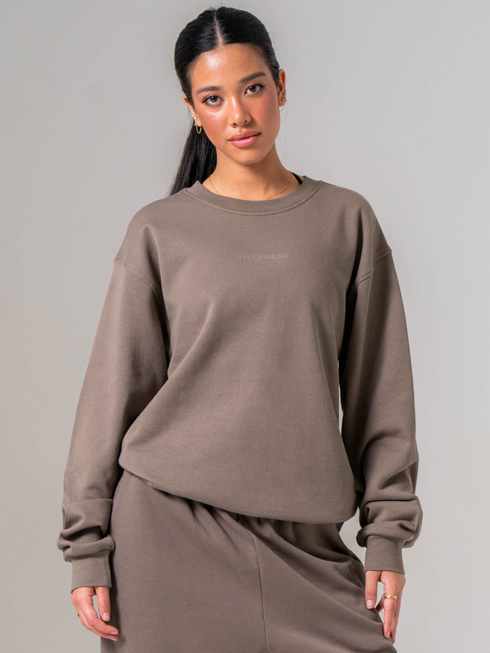 Unisex Crewneck - Deep Taupe Clothing Ryderwear