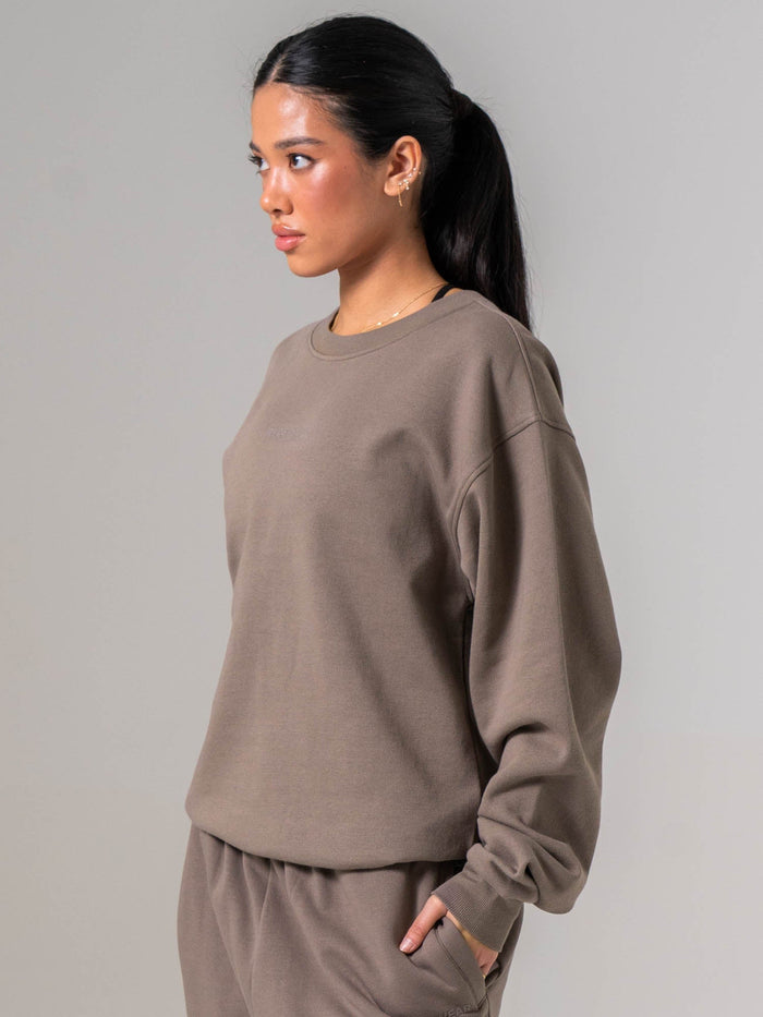 Unisex Crewneck - Deep Taupe Clothing Ryderwear