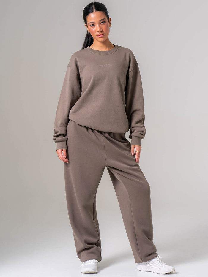 Unisex Crewneck - Deep Taupe Clothing Ryderwear