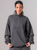 Unisex Fleece Half Zip - Charcoal Clothing Ryderwear