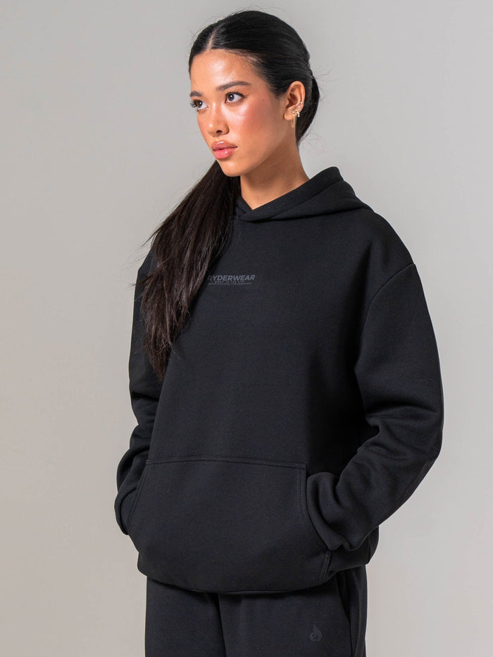 Unisex Fleece Hoodie - Black Clothing Ryderwear