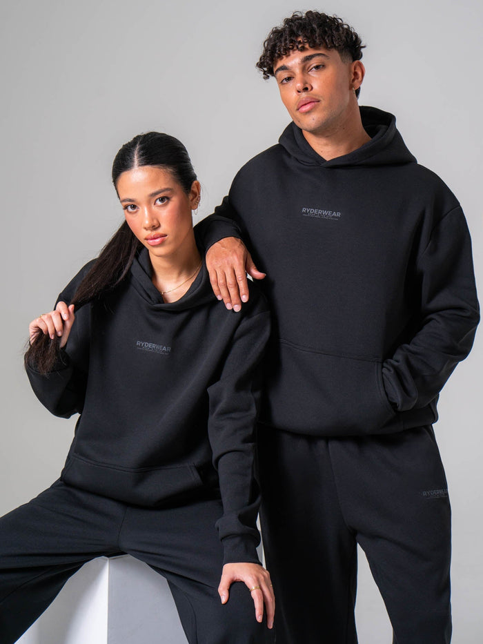 Unisex Fleece Hoodie - Black Clothing Ryderwear
