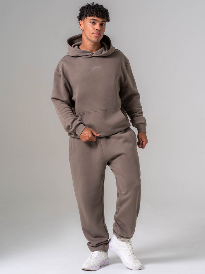 Unisex Fleece Hoodie - Deep Taupe Clothing Ryderwear