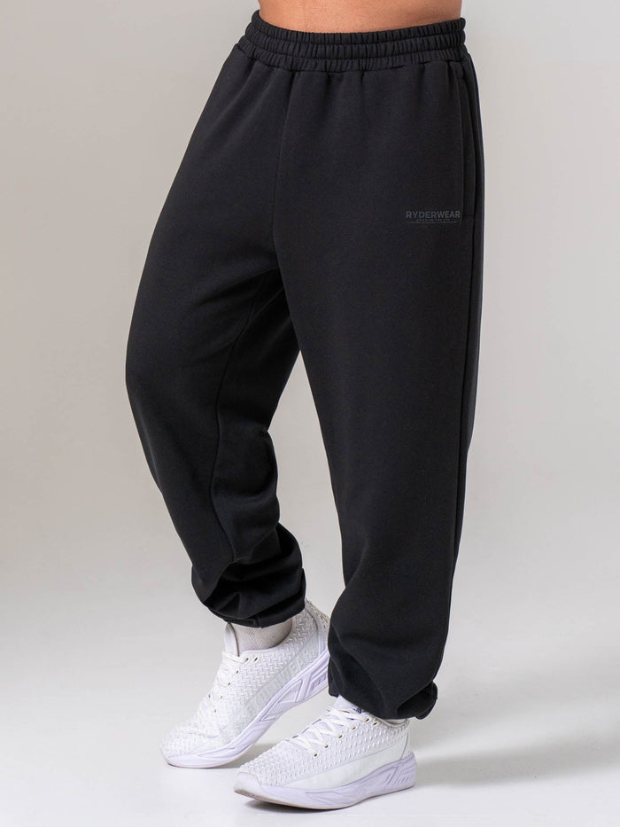 Unisex Fleece Track Pant - Black Clothing Ryderwear