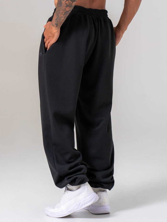 Unisex Fleece Track Pant - Black Clothing Ryderwear