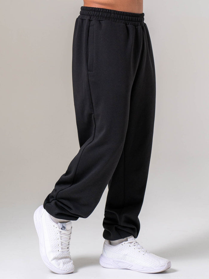 Unisex Fleece Track Pant - Black Clothing Ryderwear