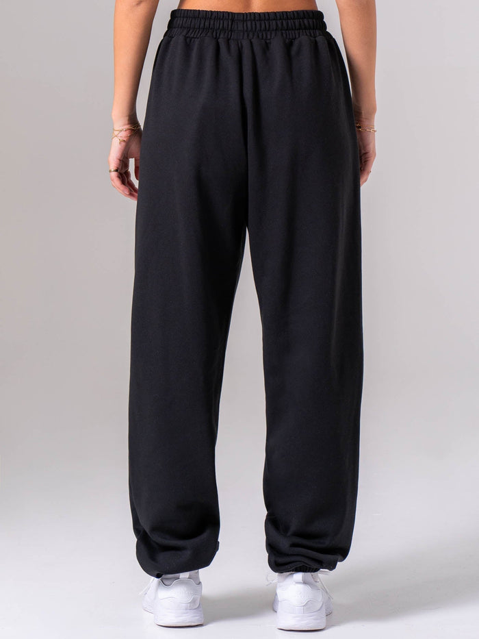 Unisex Fleece Track Pant - Black Clothing Ryderwear