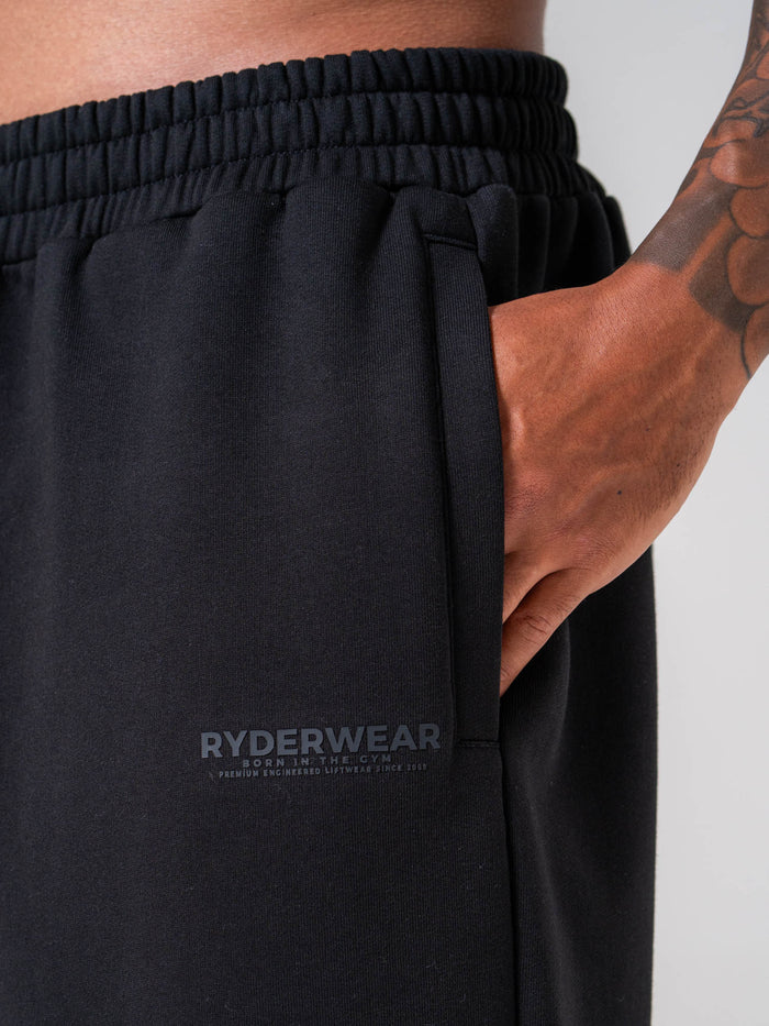 Unisex Fleece Track Pant - Black Clothing Ryderwear