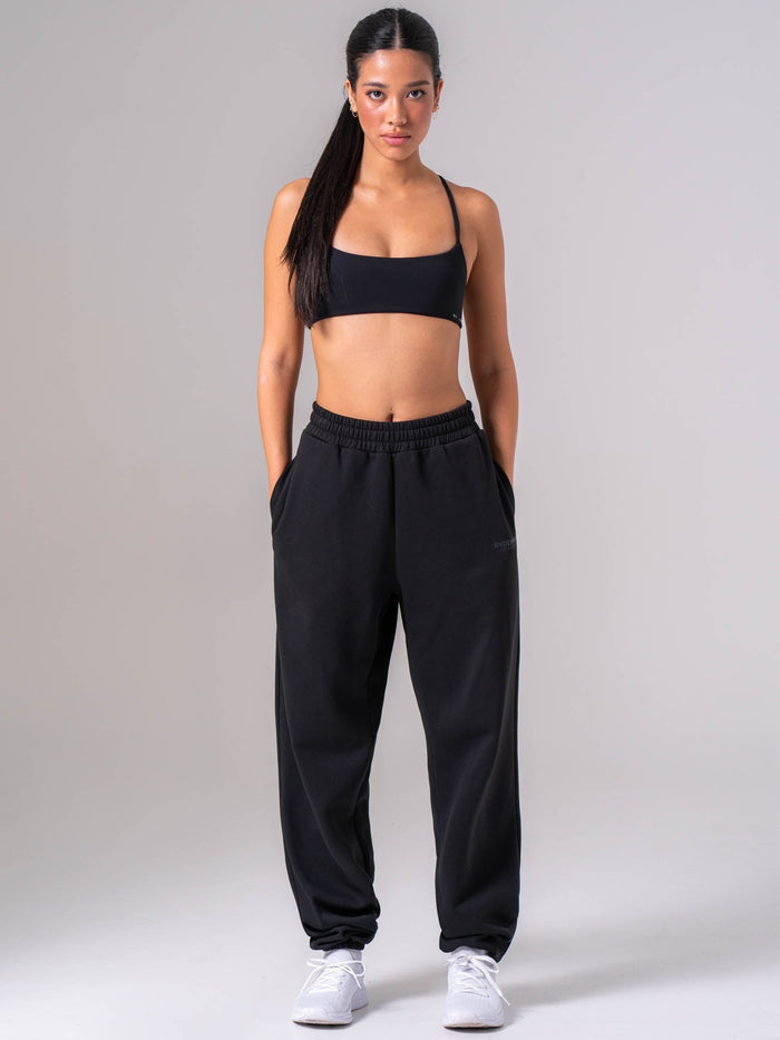 Unisex Fleece Track Pant - Black Clothing Ryderwear