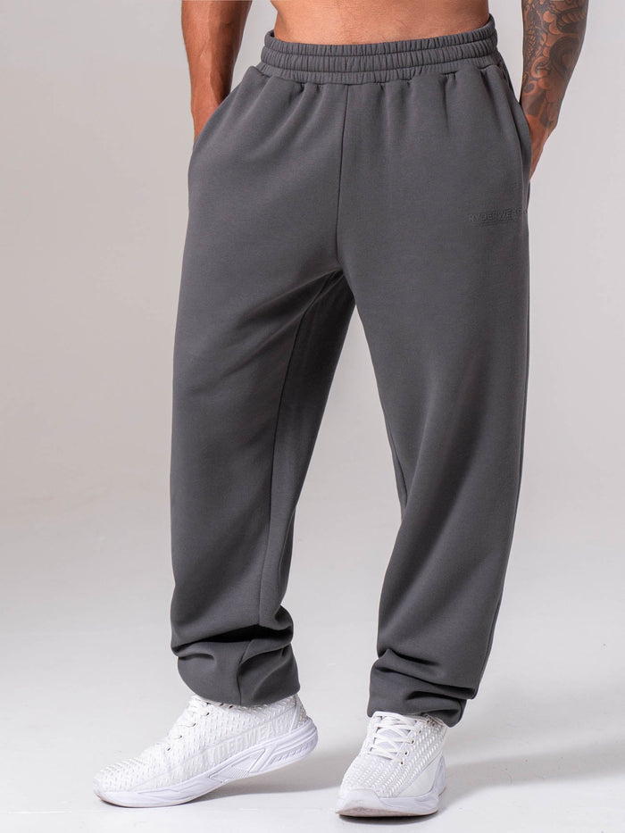 Unisex Fleece Track Pant - Charcoal Clothing Ryderwear