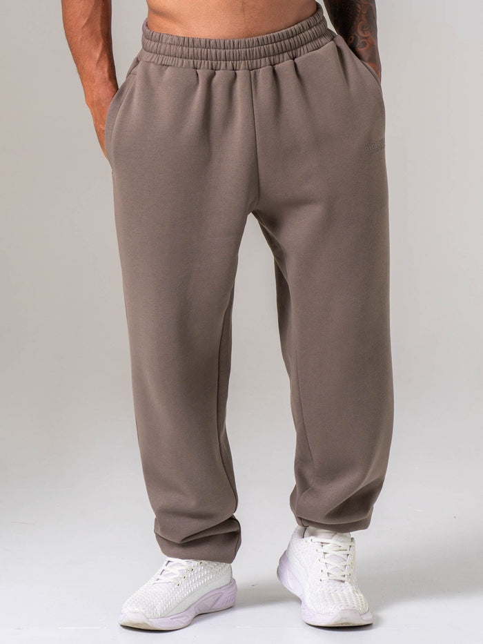 Unisex Fleece Track Pant - Deep Taupe Clothing Ryderwear