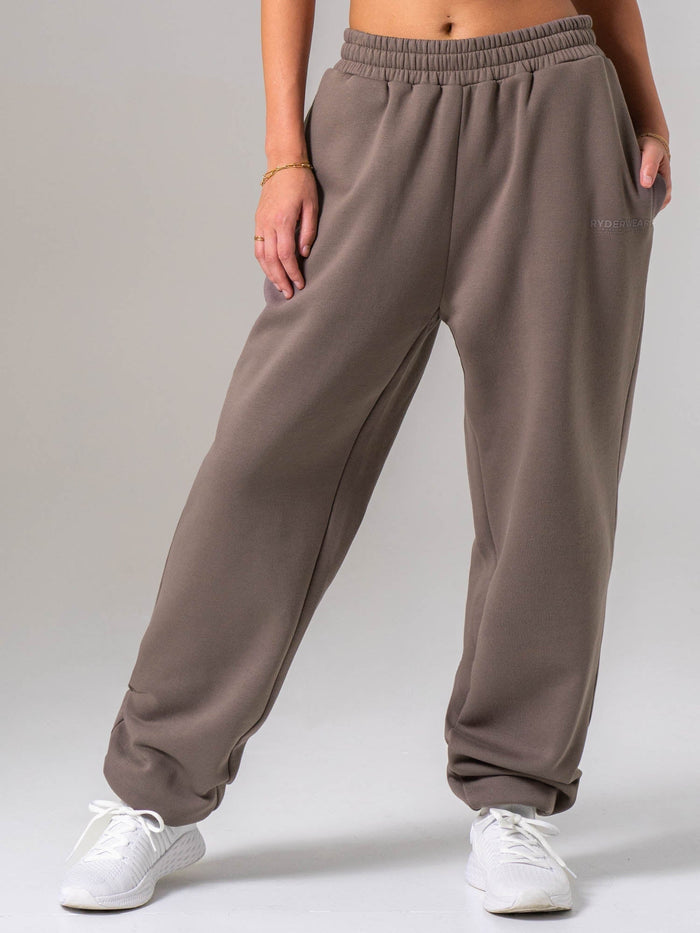 Unisex Fleece Track Pant - Deep Taupe Clothing Ryderwear