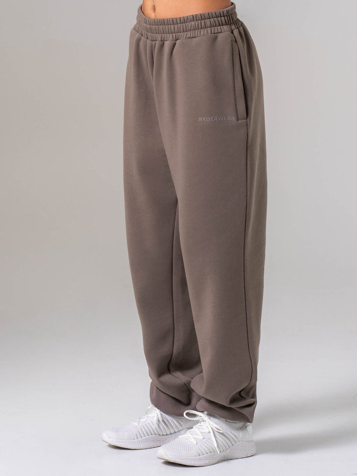 Unisex Fleece Track Pant - Deep Taupe Clothing Ryderwear