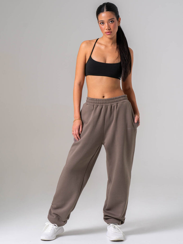 Unisex Fleece Track Pant - Deep Taupe Clothing Ryderwear