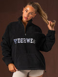 Unisex Teddy Jumper - Black Clothing Ryderwear