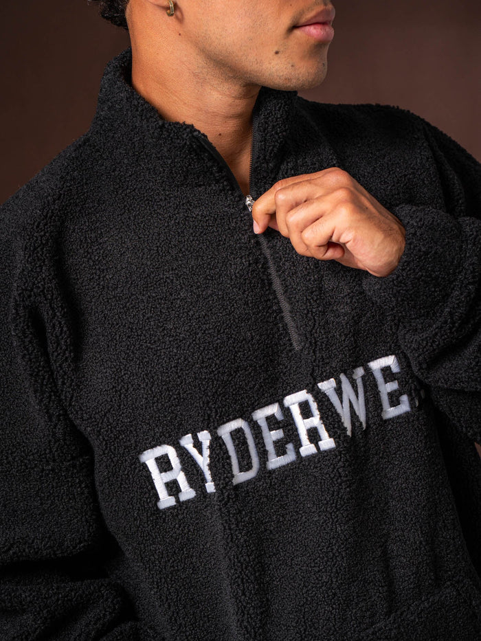 Unisex Teddy Jumper - Black Clothing Ryderwear